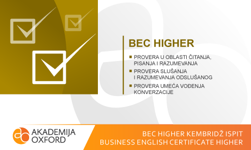BEC Higher Kembridž ispit - Business English Certificate Higher