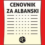 Kurs albanskog jezika - cena