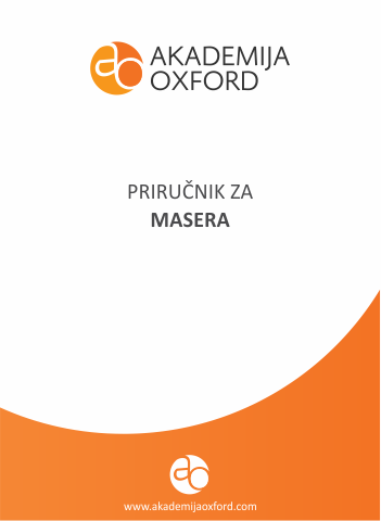 Priručnik - Skripta - Knjiga za masera - Akademija Oxford