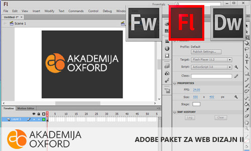 Adobe Dreamweaver, Flash, Fireworks - Napredni nivo Novi Sad - Akademija Oxford