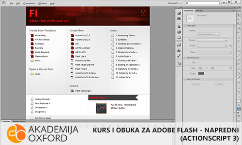 Napredni Kurs za Adobe Flash Beograd - Akademija Oxford