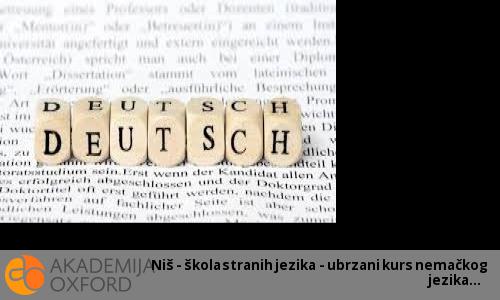 Niš - škola stranih jezika - ubrzani kurs nemačkog jezika