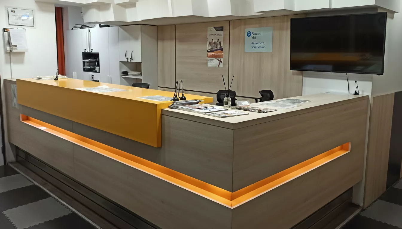 Recepcija i pult za informacije u beogradskoj poslovnici Akademije Oxford