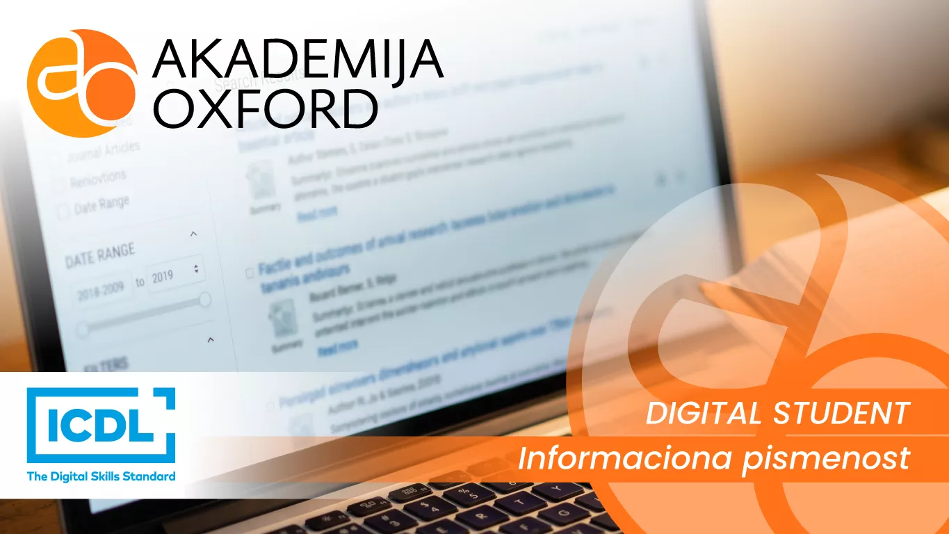ICDL Digital Student - Informaciona pismenost