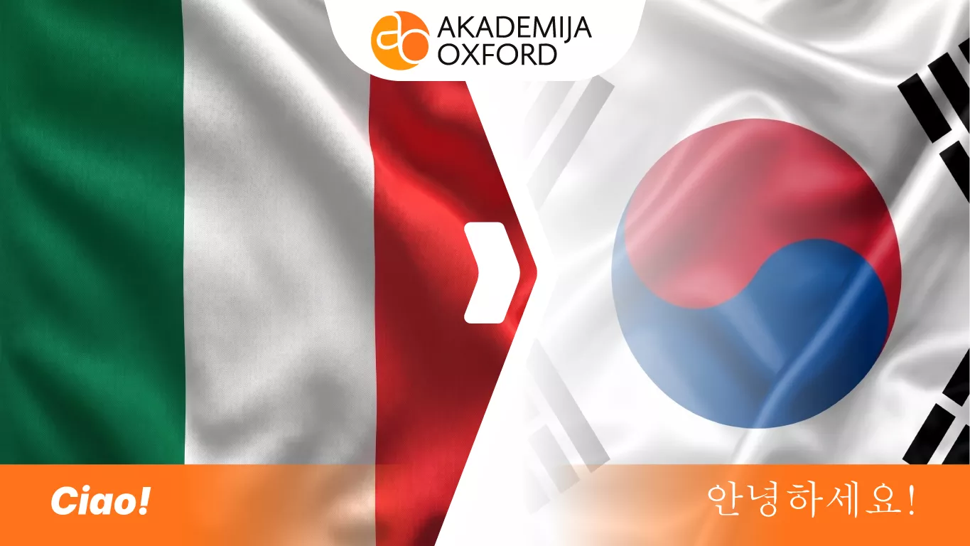 Prevodi sadržaja sa italijanskog na korejski jezik