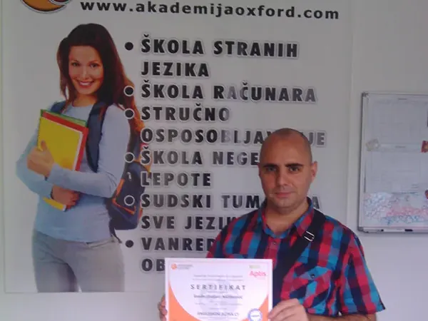 Prvi dodeljeni Aptis sertifikat — Akademija Oxford