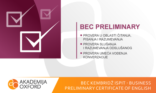 BEC Kembridž ispit - Business Preliminary Certificate of English