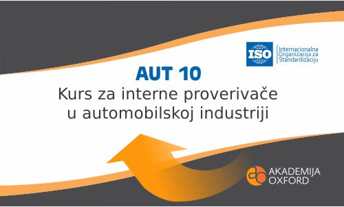 Kurs za interne proveravače u oblasti automobilske industrije