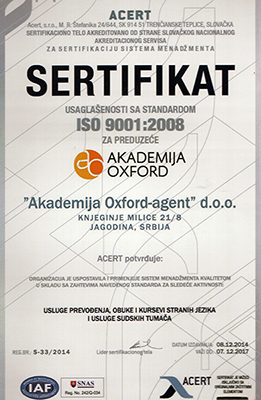 ISO 9001 Standard - Sertifikat