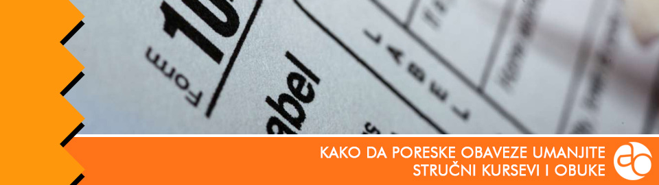 Kurs i obuka - kako da poreske obaveze umanjite