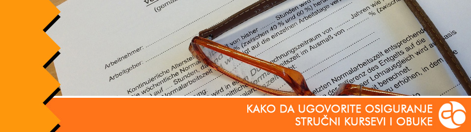 Kurs i obuka - kako da ugovorite osiguranje