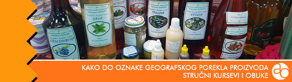 Kurs i obuka - Kako do oznake geografskog porekla proizvoda