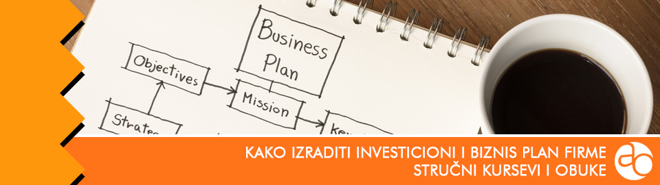 Kurs i obuka - kako izraditi investicioni i biznis plan firme