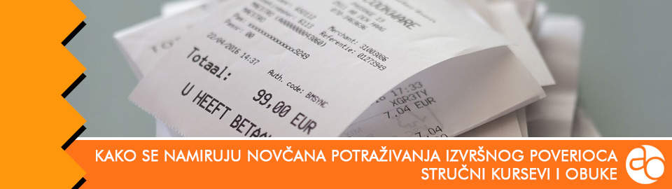 Kurs i obuka - kako se namiruju novčana potraživanja izvršnog poverioca