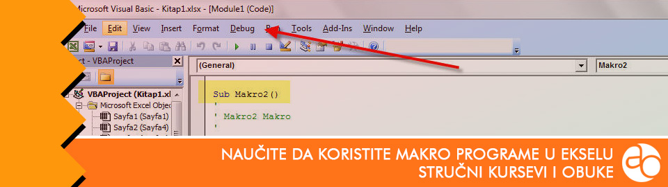 Kurs i obuka - naučite da koristite makro programe u Ekselu