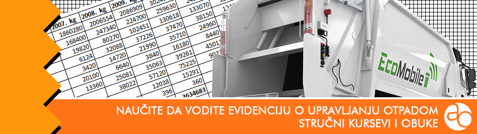 Kurs i obuka - Naučite da vodite evidenciju o upravljanju otpadom