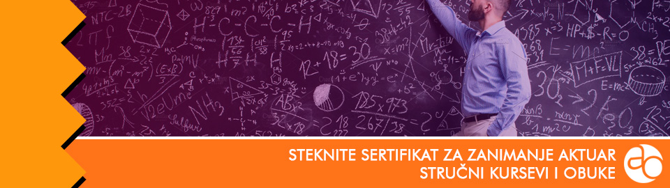 Kurs i obuka - Steknite sertifikat za zanimanje aktuar