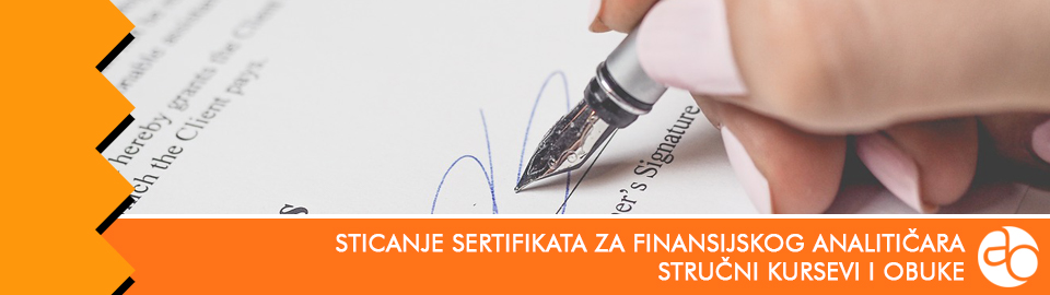 Kurs i obuka za sticanje sertifikata za finansijskog analitičara