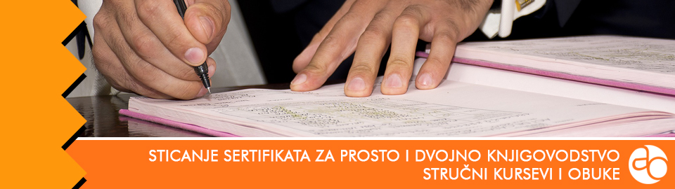 Kurs i obuka za sticanje sertifikata za prosto i dvojno knjigovodstvo