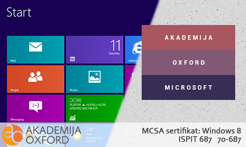 MCSA - Windows 8 - Ispit 687 (70-687), Novi Sad - Akademija Oxford