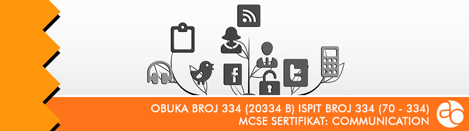 MCSE: Communication: obuka broj 20334 B za ispit broj 70 - 334