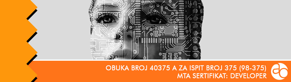 MTA: Developer: obuka broj 40375 A za ispit broj 98 - 375