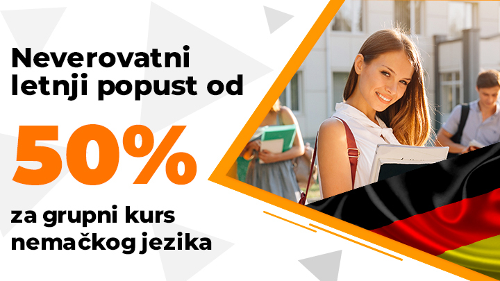 Neverovatni letnji popust od 50% za grupni kurs nemačkog jezika