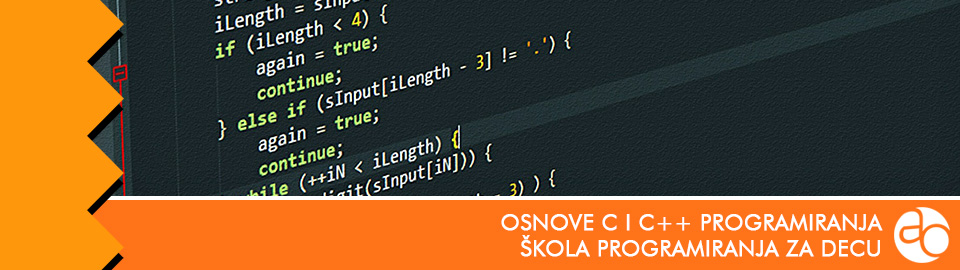 Kurs i obuka osnove C i C++ programiranja, škola programiranja za decu