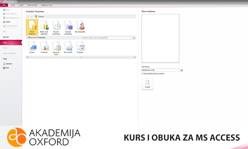 MS Access - Niš - Akademija Oxford