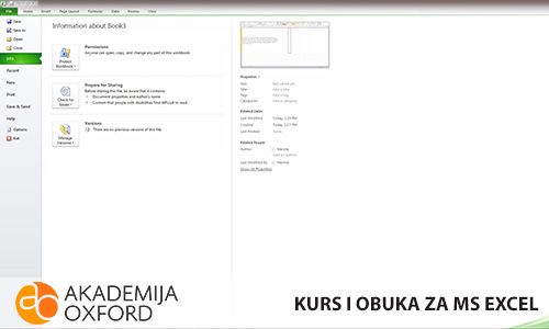 MS Excel - Niš - Akademija Oxford