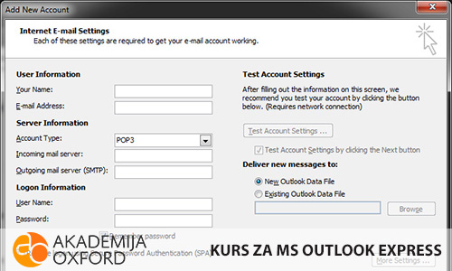MS Outlook Express - Niš - Akademija Oxford