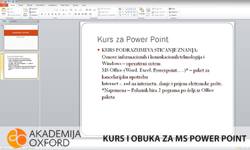 MS Power Point - Niš - Akademija Oxford