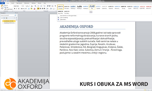 MS Word - Niš - Akademija Oxford