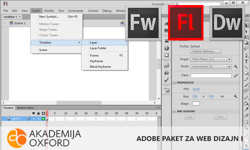 Adobe Dreamweaver, Flash, Fireworks - Početni nivo Novi Sad - Akademija Oxford