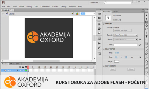 Početni Kurs za Adobe Flash Beograd - Akademija Oxford