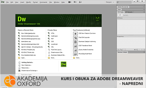 Napredni Kurs za Adobe Dreamweaver Beograd - Akademija Oxford