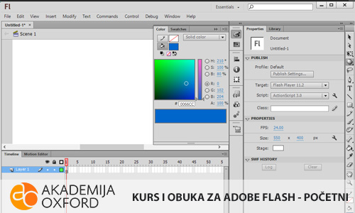 Obuka za Flash - Početni nivo Novi Sad - Akademija Oxford