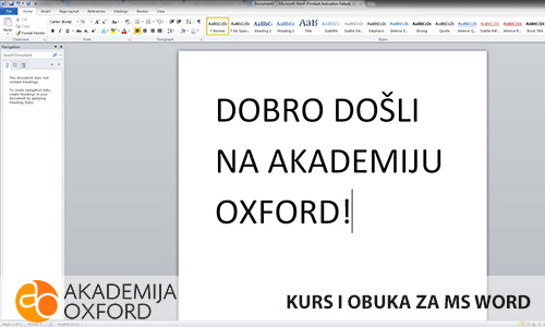 Obuka za MS Word - Niš - Akademija Oxford