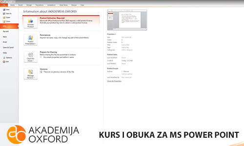 Škola za MS Power Point - Beograd - Akademija Oxford