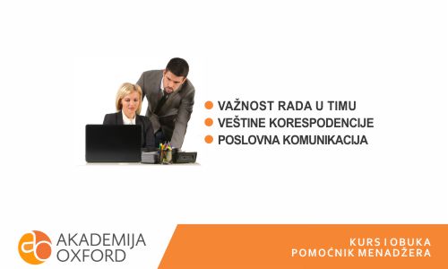 Kurs i obuka za pomoćnika menadžera Zemun - Akademija Oxford