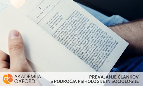 Prevajanje člankov s področja psihologije in sociologije