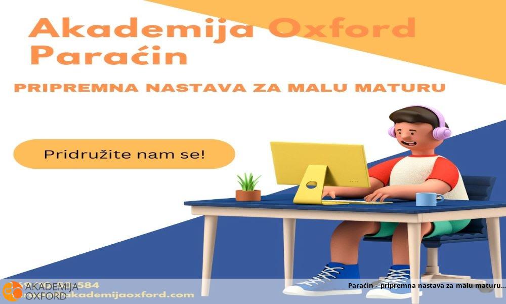 Paraćin - pripremna nastava za malu maturu Paraćin - pripremna nastava za malu maturu