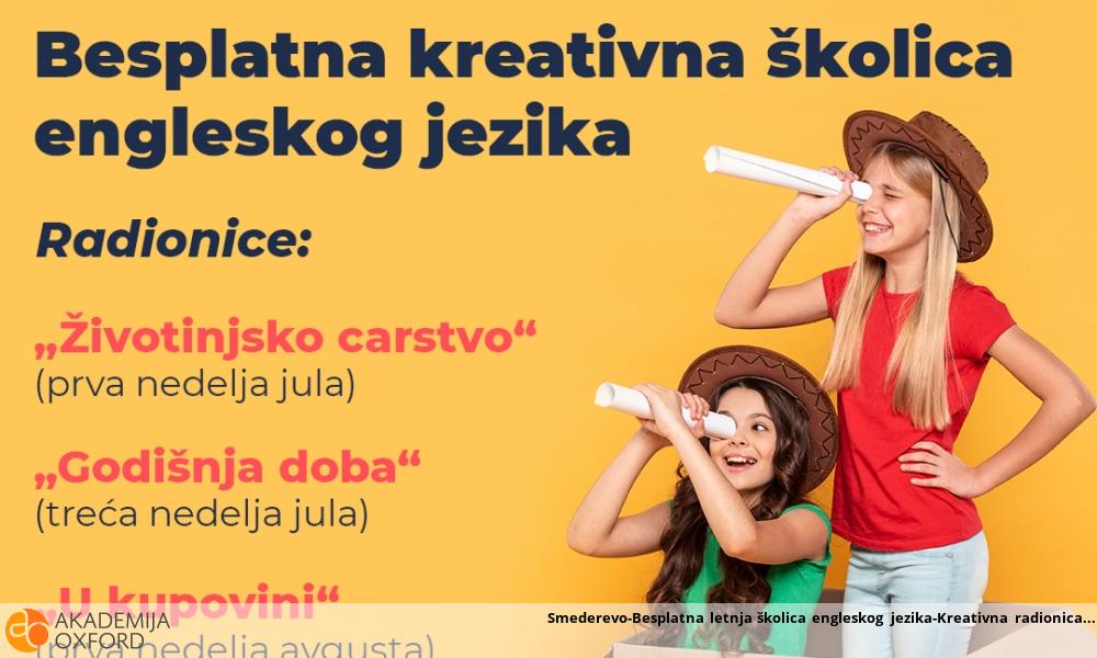 Smederevo-Besplatna letnja školica engleskog jezika-Kreativna radionica