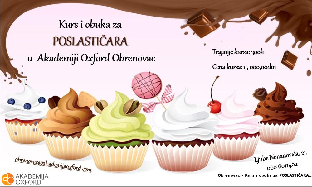 Obrenovac - Kurs i obuka za POSLASTIČARA Obrenovac - Kurs i obuka za POSLASTIČARA