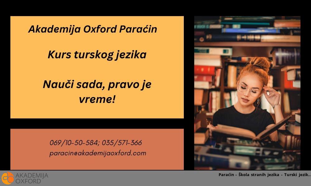 Paraćin - Škola stranih jezika - Turski jezik Paraćin - Škola stranih jezika - Turski jezik