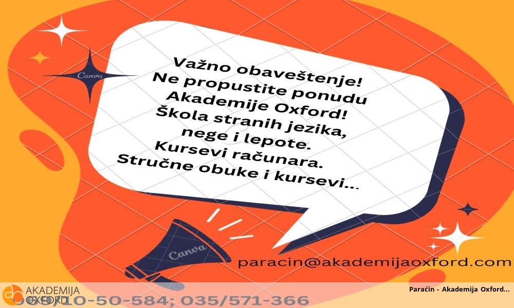 Paraćin - Akademija Oxford Paraćin - Akademija Oxford