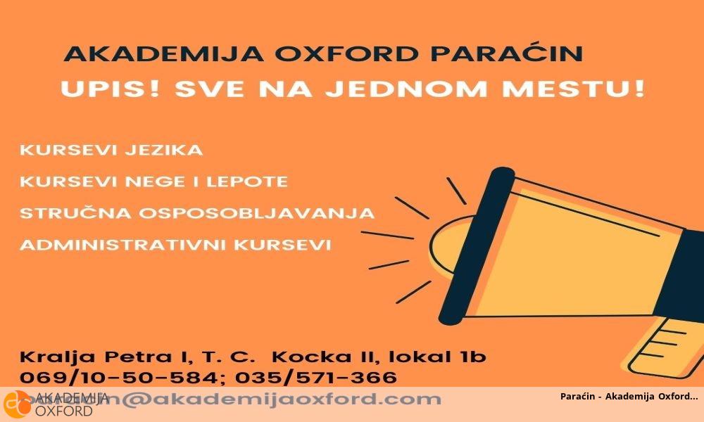 Paraćin - Akademija Oxford Paraćin - Akademija Oxford