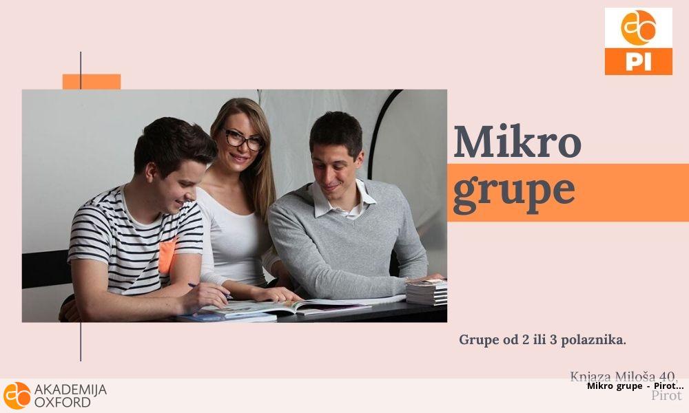 Mikro grupe - Pirot Mikro grupe - Pirot
