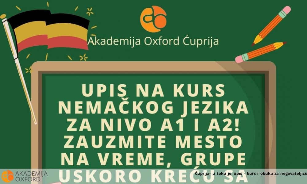 Ćuprija- u toku je upis - kurs i obuka za negovateljicu