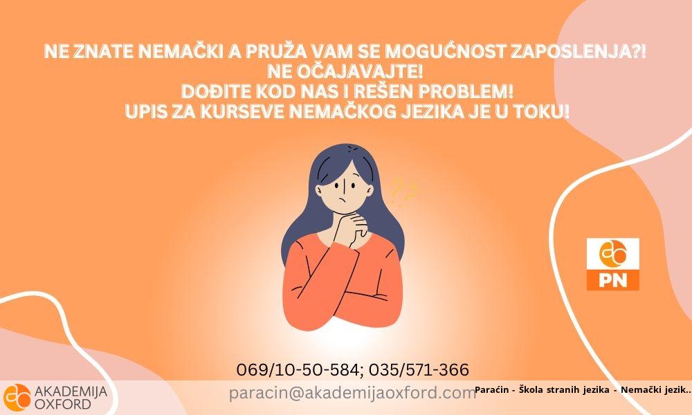 Paraćin - Škola stranih jezika - Nemački jezik Paraćin - Škola stranih jezika - Nemački jezik